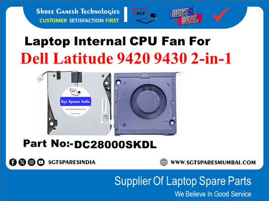 Laptop Internal CPU Fan For Dell Latitude 9420 9430 2-in-1 Part No:-DC28000SKDL