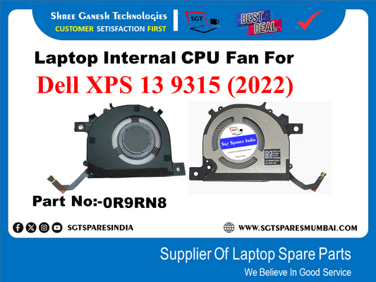 Laptop Internal CPU Fan For Dell XPS 13 9315 (2022) Part No:-0R9RN8