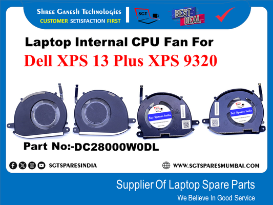 Laptop Internal CPU+GPU Fan For Dell XPS 13 Plus XPS 9320 Part No:-DC28000W0DL