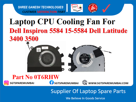 Laptop CPU Cooling Fan For Dell Inspiron 5584 15-5584 Dell Latitude 3400 3500 FCN Part No 0TGRHW