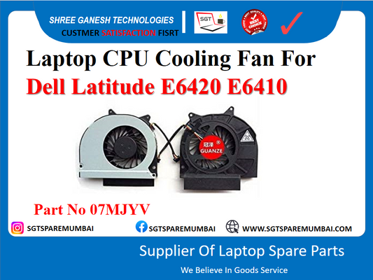 Laptop CPU Cooling Fan For Dell Latitude E6420 E6410  Part No 07MJYV