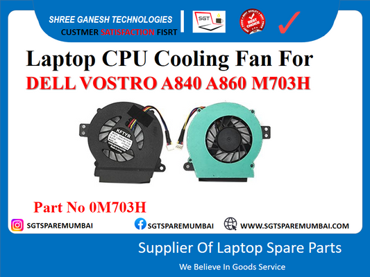 Laptop CPU Cooling Fan For DELL VOSTRO A840 A860 M703H Part No 0M703H