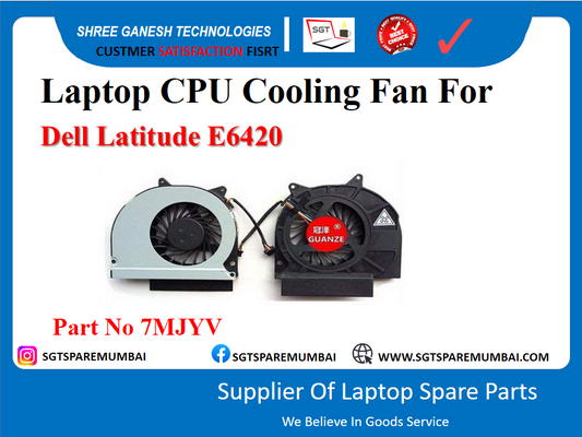 Laptop CPU Cooling Fan For Dell Latitude E6420  Part No 7MJYV