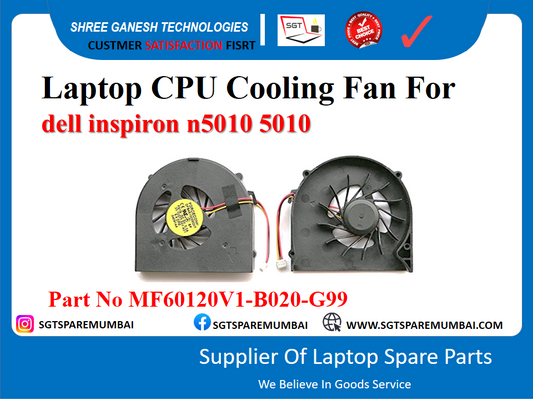 Laptop CPU Cooling Fan For dell inspiron n5010 5010 Part No MF60120V1-B020-G99