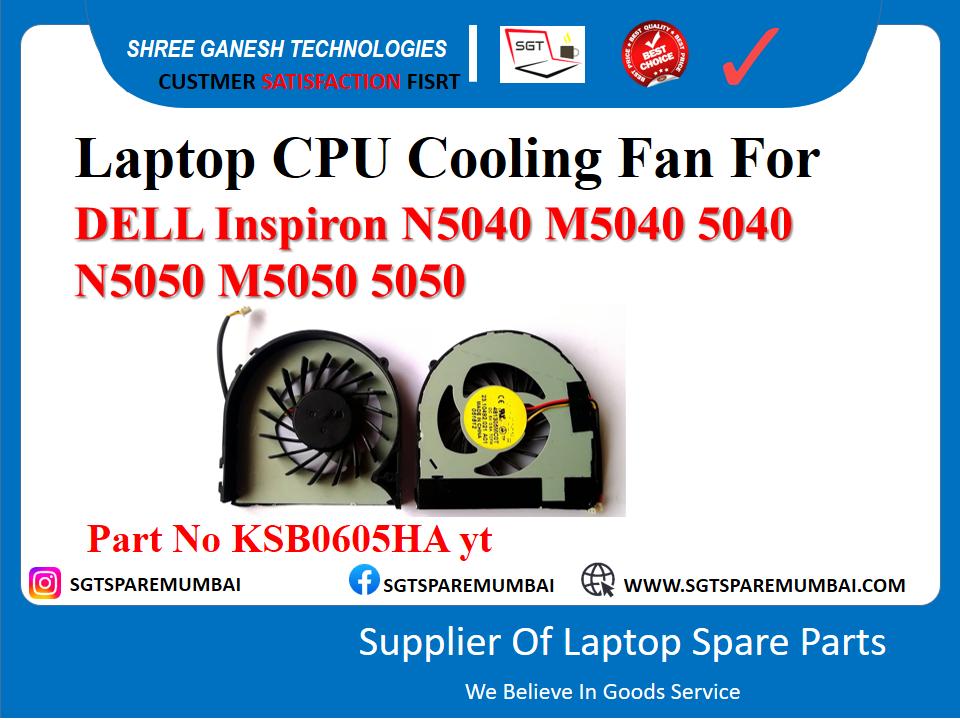 लैपटॉप CPU कूलिंग फैन M5Dell Inspiron N5050 N5040 V1450 M5050 पार्ट नंबर Y2JMO KSB0605HA के लिए