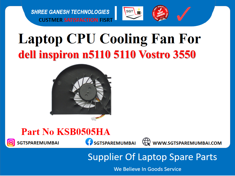 Laptop CPU Cooling Fan For dell inspiron n5110 5110 Vostro 3550 Part No KSB0505HA