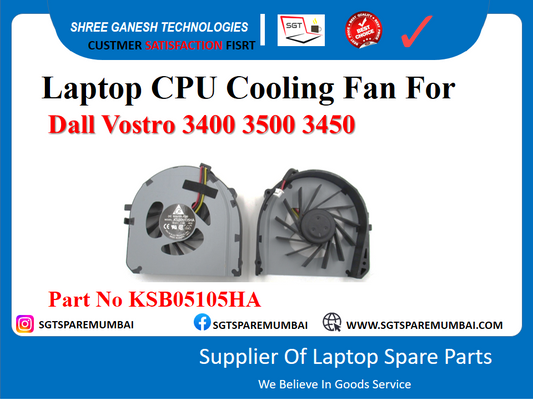 Laptop CPU Cooling Fan For Dall Vostro 3400 3500 3450 Part No KSB05105HA