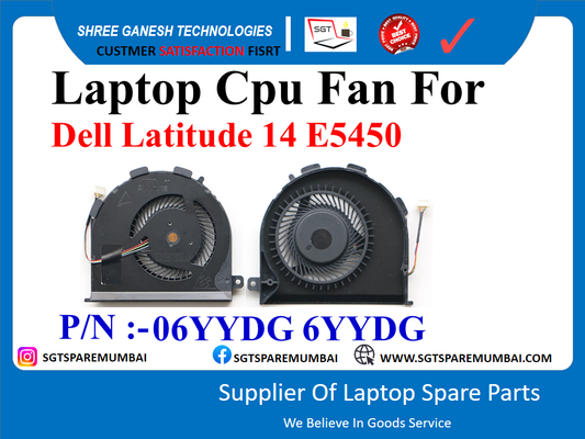 Laptop Cpu Fan For Dell Latitude 14 E5450 P/N :-06YYDG 6YYDG