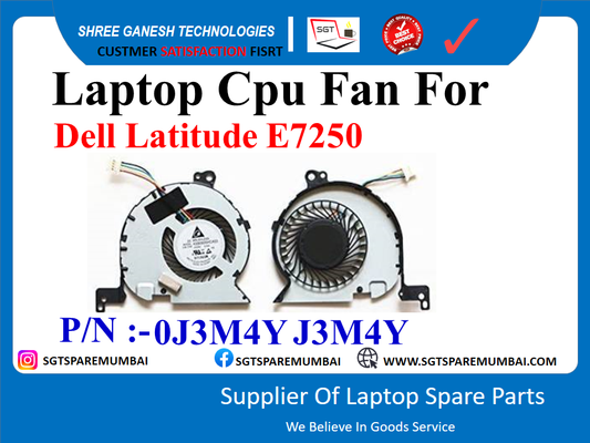 Laptop Cpu Fan For Dell Latitude E7250 P/N :-0J3M4Y J3M4Y