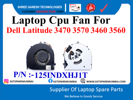 Laptop Cpu Fan For Dell Latitude 3470 3570 3460 3560 P/N :-125INDXHJ1T