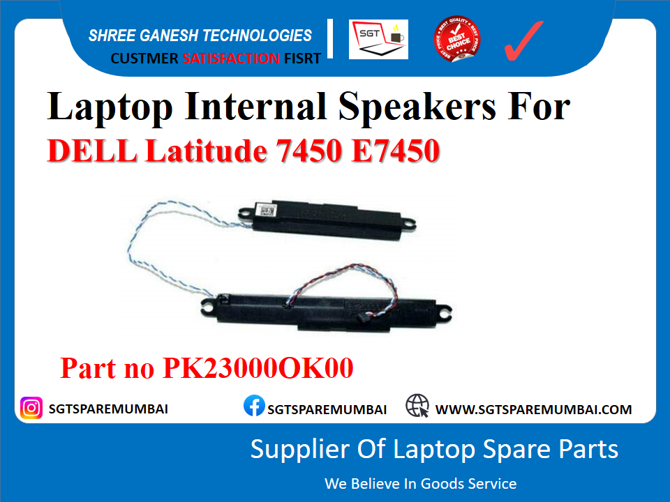 Laptop Internal Speakers For DELL Latitude 7450 E7450 Part no PK230000K00