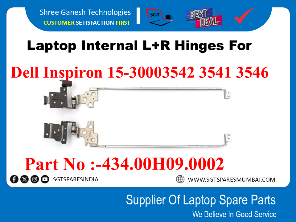 Laptop Internal L+R Hinges For Dell Inspiron 15-30003542 3541 3546 Part No :-434.00H09.0002