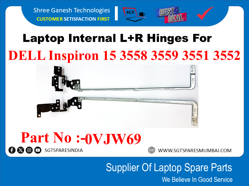 Laptop Internal L+R Hinges For DELL Inspiron 15 3558 3559 3551 3552  PartNo :-Q0VJW6