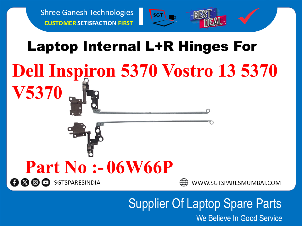 Laptop Internal L+R Hinges For Dell Inspiron 5370 Vostro 13 5370 V5370  PartNo :-06We6P