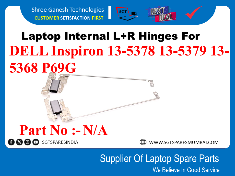 Laptop Internal L+R Hinges For DELL Inspiron 13-5378 13-5379 13- 5368 P69G