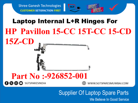 Laptop Internal L+R Hinges For HP Pavillon 15-CC 15T-CC 15-CD 1SZ-CD Part No :-926852-001