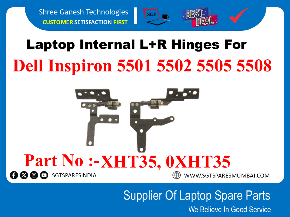 Laptop Internal L+R Hinges For Dell Inspiron 5501 5502 5505 5508 Part No :-XHT35, 0XHT35