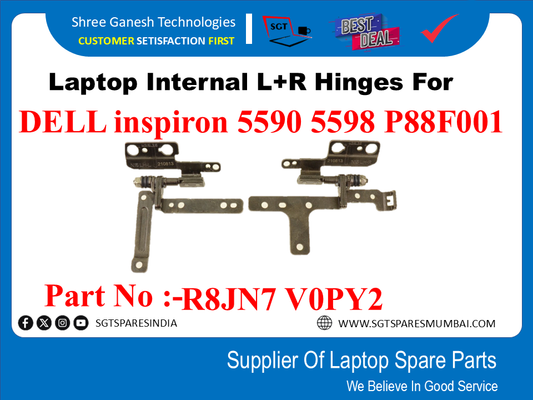 Laptop Internal L+R Hinges For DELL inspiron 5590 5598 P88F001 PartNo :-R8JN7 V0PY2