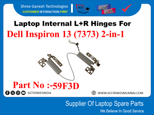 Laptop Internal L+R Hinges For Dell Inspiron 13 (7373) 2-in-1  PartNo:59F3D