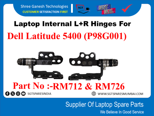 Laptop Internal L+R Hinges For Dell Latitude 5400 (P98G001) PartNo :-RM712 & RM726