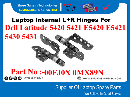 Laptop Internal L+R Hinges For Dell Latitude 5420 5421 E5420 E5421 5430 5431 Part No :-00FJOX OMX89N