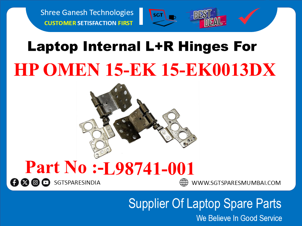 Laptop Internal L+R Hinges For HP OMEN 15-EK 15-EK0013DX Part No :-.98741- 001