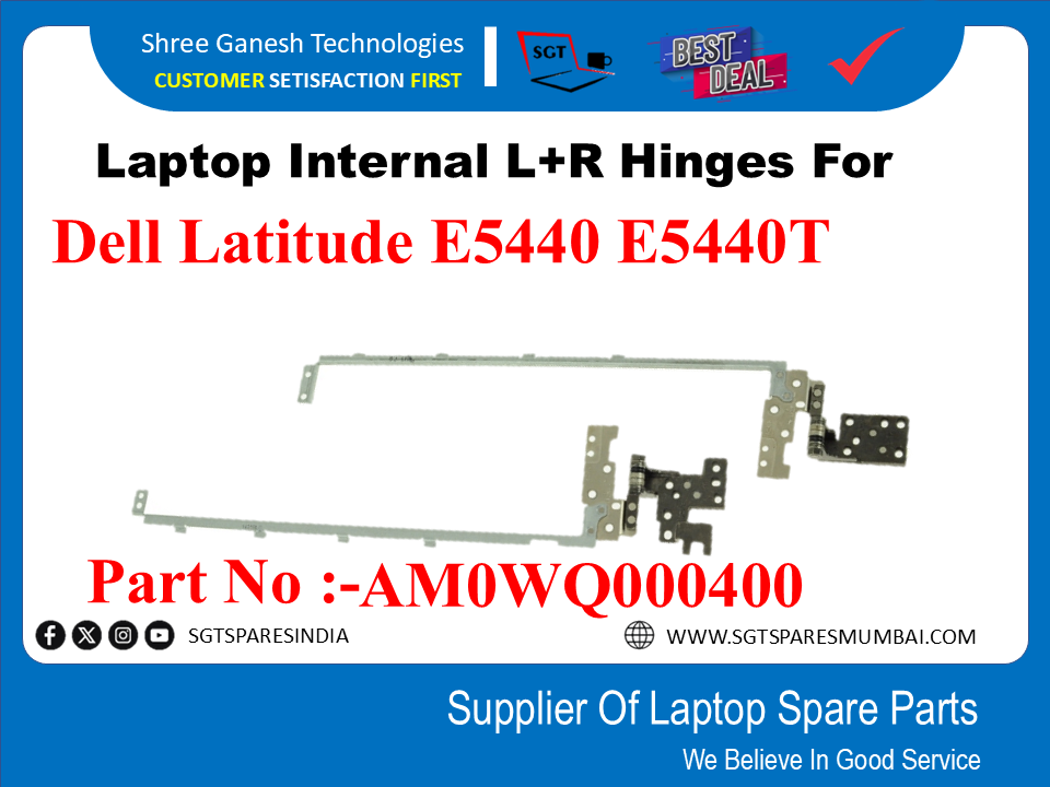 Laptop Internal L+R Hinges For Dell Latitude E5440 E5440T Part No :-AM0WQ0000400