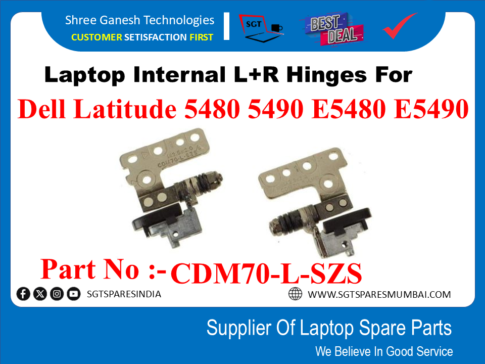 | Laptop Internal L+R Hinges For Dell Latitude 5480 5490 E5480 E5490 PartNo :-CDM70-L-SZS