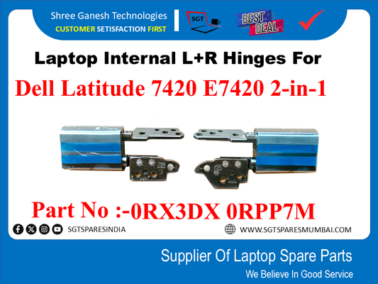 Laptop Internal L+R Hinges For Dell Latitude 7420 E7420 2-in-1  Part No :-0RX3DX 0RPP7M