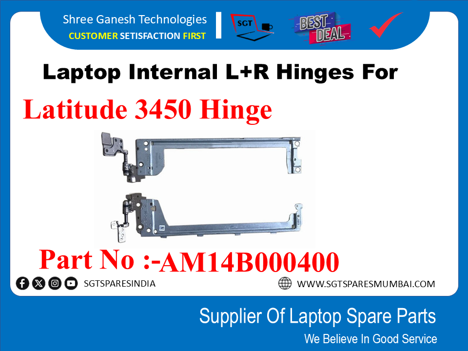 Laptop Internal L+R Hinges For Dell Latitude 3450 (non Touch) Part No :-AM14B000400