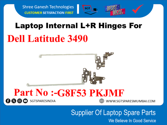 Laptop Internal L+R Hinges For Dell Latitude 3490  Part No :-G8F53 PKJMF