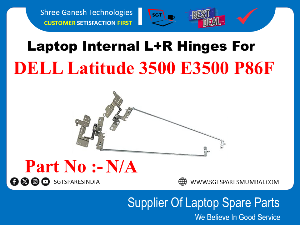 Laptop Internal L+R Hinges For DELL Latitude 3500 E3500 P86F