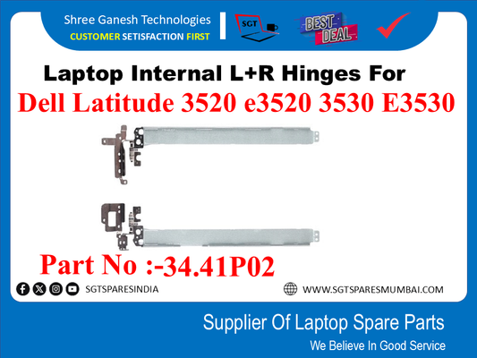 Laptop Internal L+R Hinges For Dell Latitude 3520 e3520 3530 E3530 Part No :-34.41P02