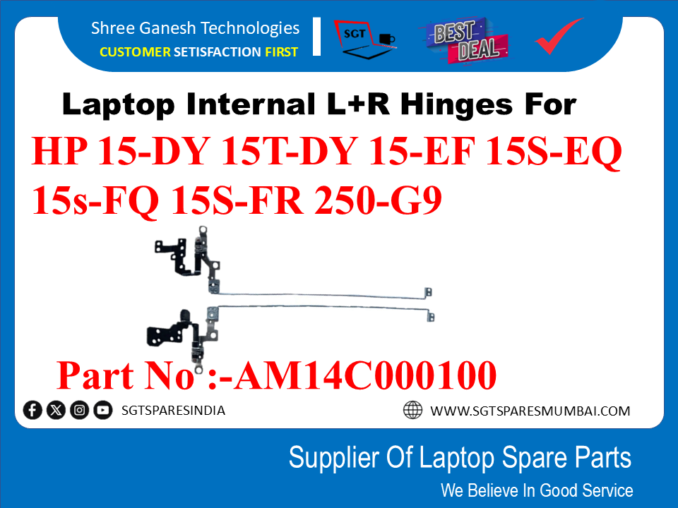 Laptop Internal L+R Hinges For HP 15-DY 15T-DY 15-EF 15S-EQ 15s-FQ 15S-FR 250-G9