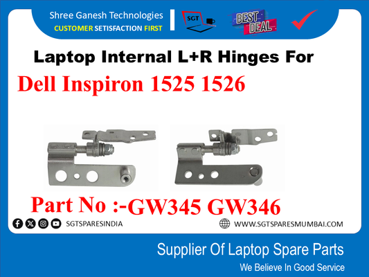 Laptop Internal L+R Hinges For Dell Inspiron 1525 1526 Part No :-GW345 GW346