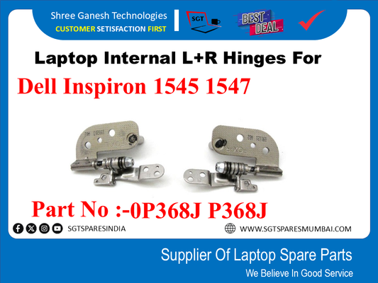 Laptop Internal L+R Hinges For Dell Inspiron 1545 1547 Part No :-0P368J P368J