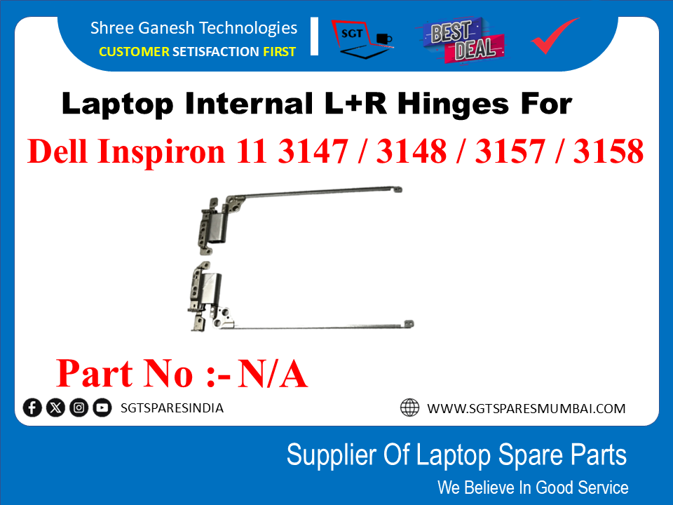 | Laptop Internal L+R Hinges For Dell Inspiron 11 3147 / 3148 / 3157 / 3158