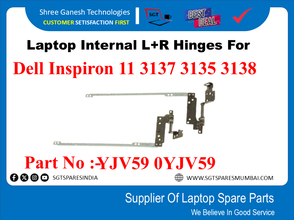 Laptop Internal L+R Hinges For Dell Inspiron 11 3137 3135 3138 Part No :XYJVS9 0YJVS9