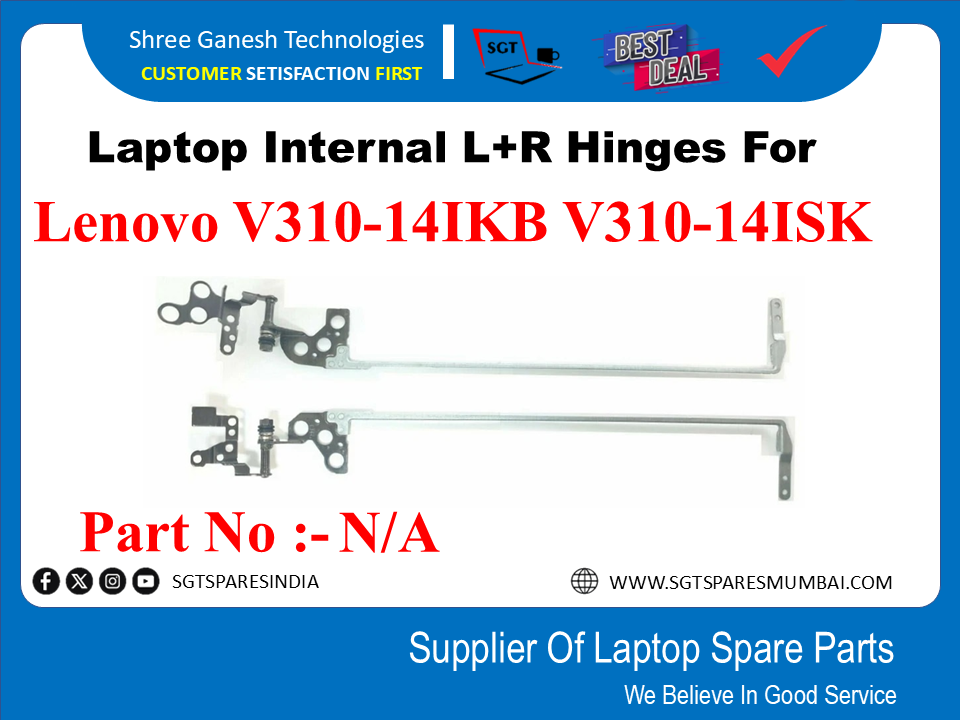 Laptop Internal L+R Hinges For Lenovo V310-14IKB V310-14ISK Part No :-N/A