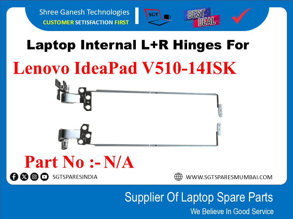 Laptop Internal L+R Hinges For Lenovo IdeaPad V510-14ISK Part No :-N/A