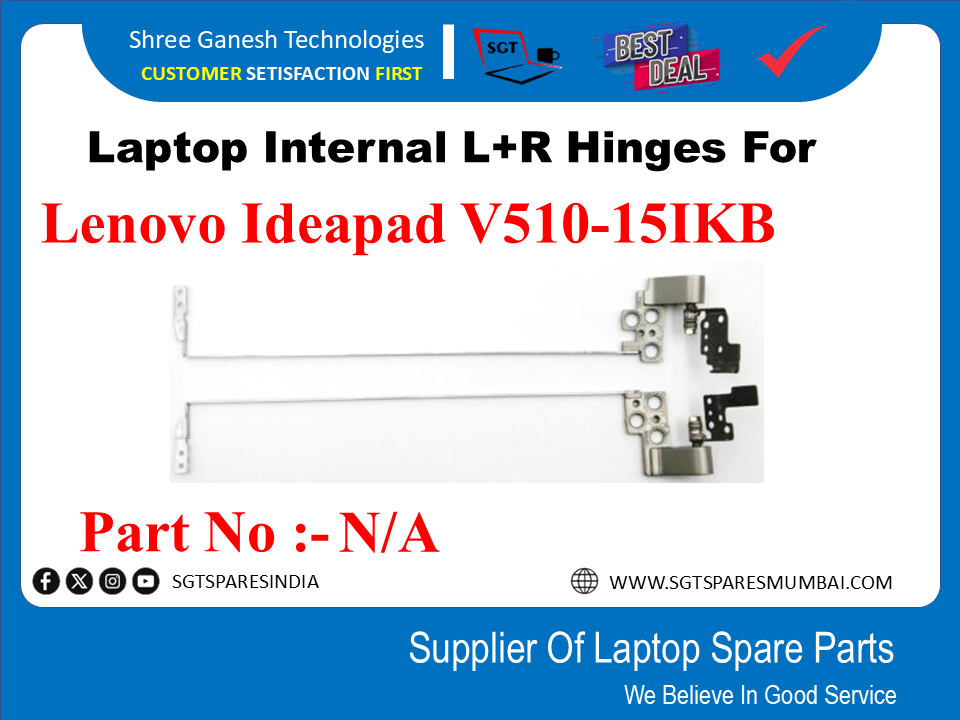 Laptop Internal L+R Hinges For Lenovo Ideapad V510-15IKB Part No :-N/A