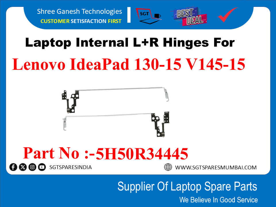 Laptop Internal L+R Hinges For Lenovo IdeaPad 130-15 V145-15 Part No :-5H50R34445