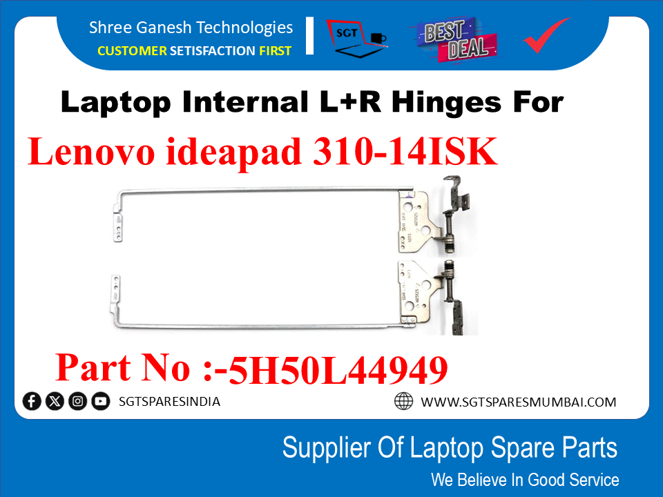 Laptop Internal L+R Hinges For Lenovo ideapad 310-14ISK Part No :-5H50L44949