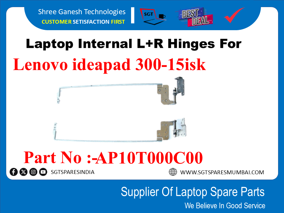 Laptop Internal L+R Hinges For Lenovo ideapad 300-15isk Part No :-AP10T000C00