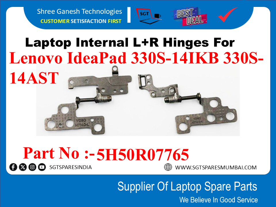 Laptop Internal L+R Hinges For Lenovo IdeaPad 330S-14iKB 330S-14isk Part No :-5H50R07765