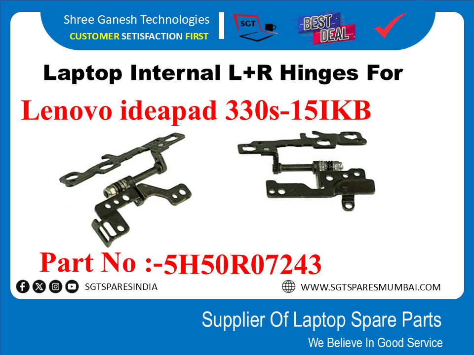 Laptop Internal L+R Hinges For Lenovo ideapad 330s-15IKB Part No :-5H50R07243