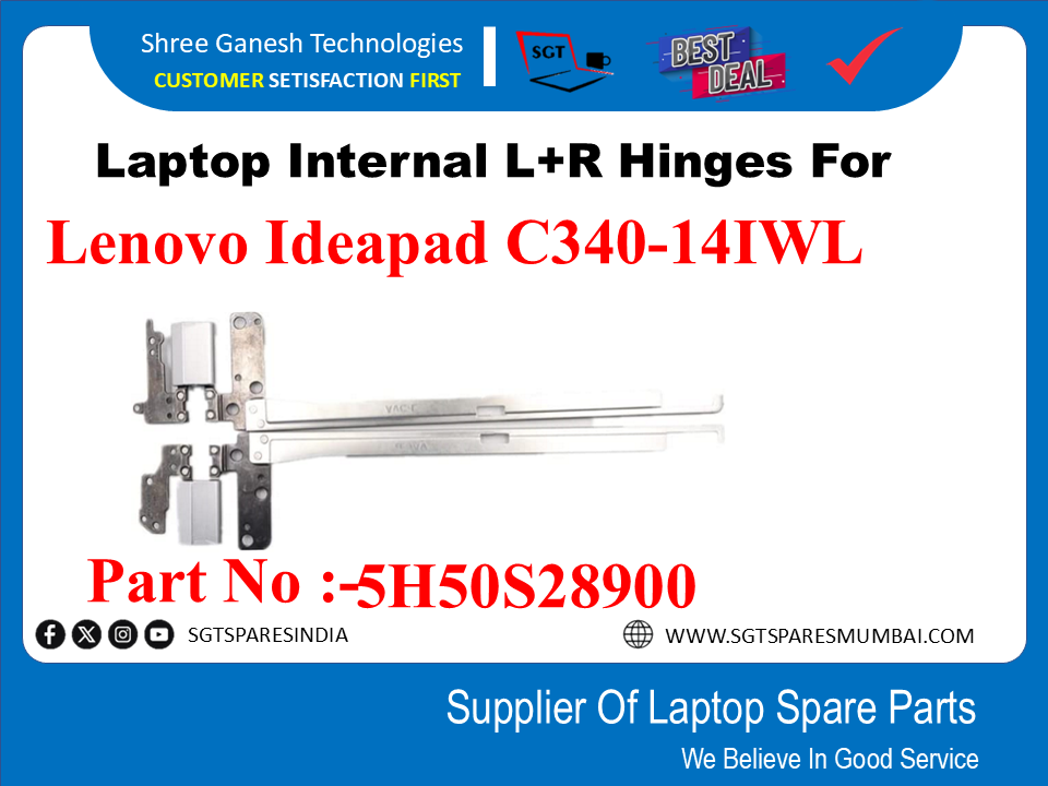 Laptop Internal L+R Hinges For Lenovo Ideapad C340-14TIWL Part No :5H50S828900