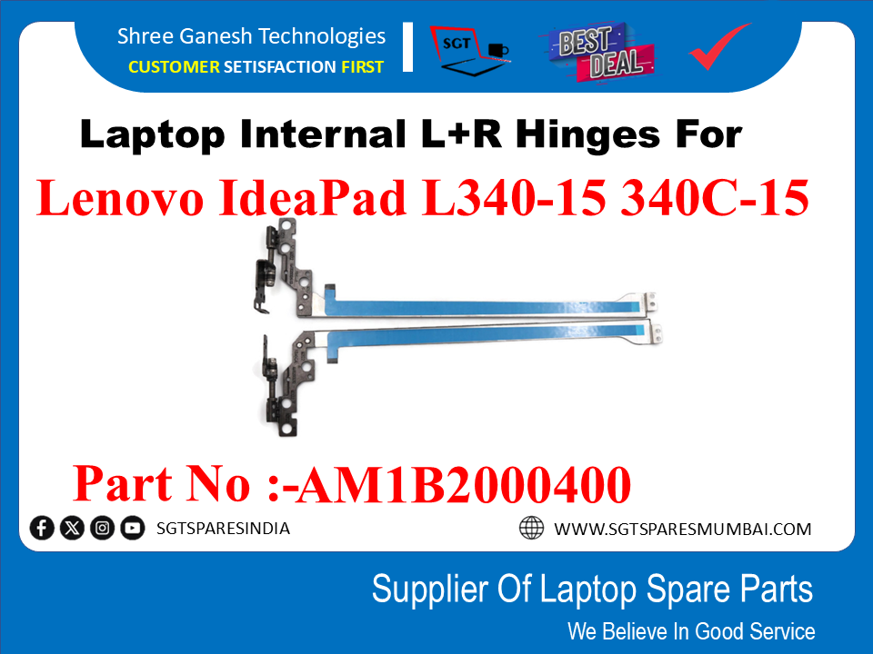 Laptop Internal L+R Hinges For Lenovo IdeaPad L340-15 340C-15 Part No :-AM1B2000400