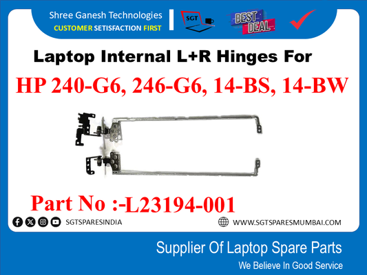 Laptop Internal L+R Hinges For HP 240-G6, 246-G6, 14-BS, 14-BW Part No :-L23194-001