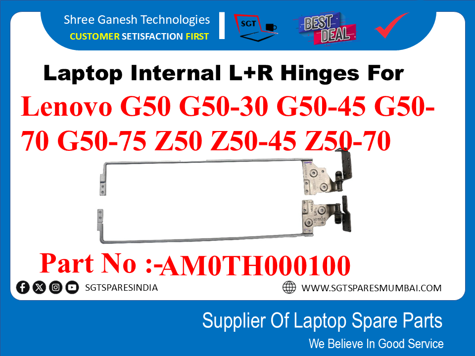 Laptop Internal L+R Hinges For Lenovo G50 G50-30 G50-45 G50-70 G50-75 Z50 Z50-45  Part No :-AM0TH000100